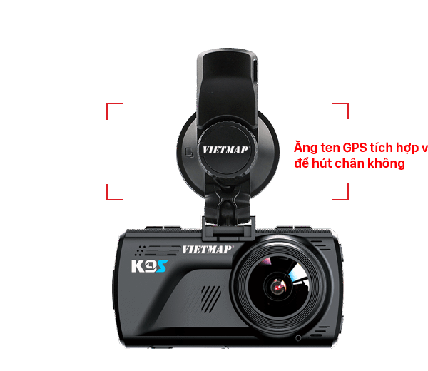 Camera Hành TRình VietMap K9s Ghi hình rõ nét 2K với thông tin tọa độ, tốc độ, bản đồ