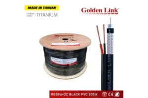 Phụ Kiện Cable Camera 300 mét Goldenlink RG59 + 2C (có nguồn) hàng Taiwan