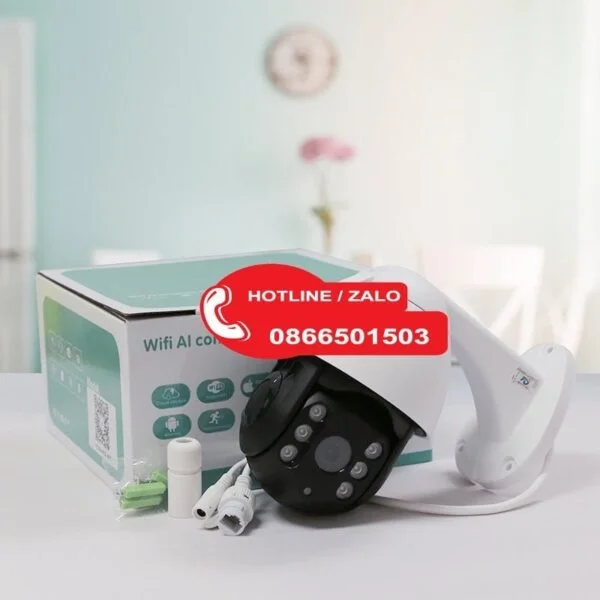 Alternative view of Camera wifi ngoài trời xoay 360 | Camera cảnh báo chuyển động(camera AL)