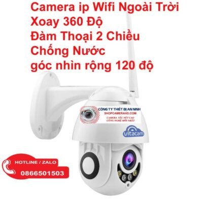 Camera ip Wifi Ngoài Trời Xoay 360 Độ | Đàm Thoại 2 Chiều | Chống Nước