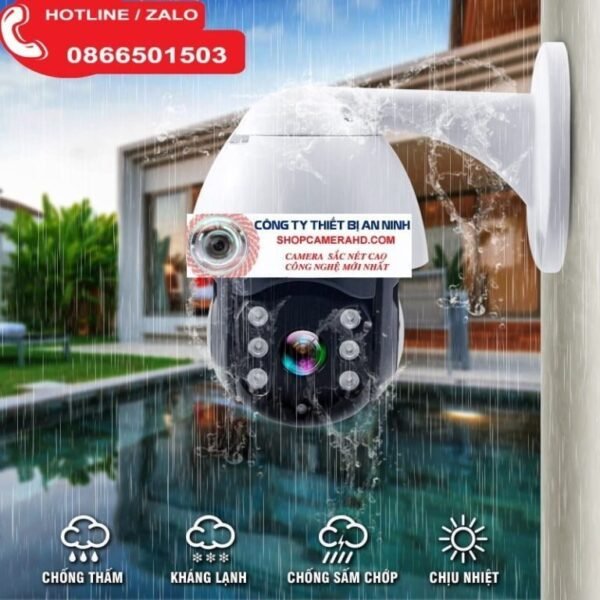 Camera wifi ngoài trời xoay 360 | Camera cảnh báo chuyển động(camera AL)