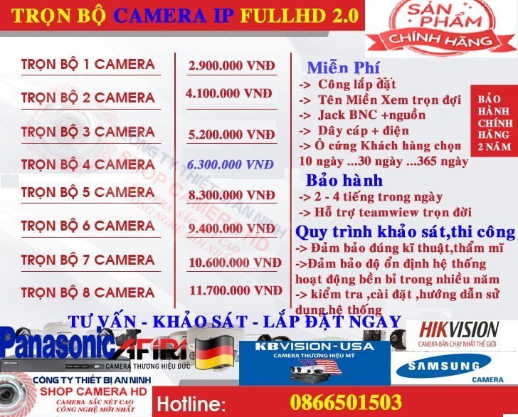 TRỌN BỘ CAMERA IP