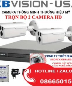 Lắp Đặt Trọn Bộ 2 Camera Giám Sát 1.0MP KBvision