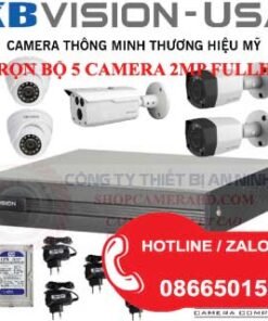 Lắp Đặt Trọn Bộ 5 Camera Giám Sát 2.0MP KBvision