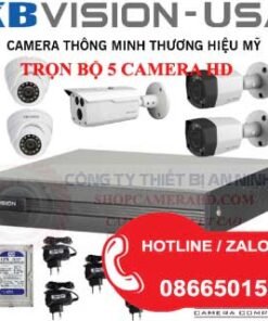Lắp Đặt Trọn Bộ 5 Camera 1.0MP KBvision