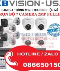 Lắp Đặt Trọn Bộ 7 Camera Giám Sát 2.0MP KBvision