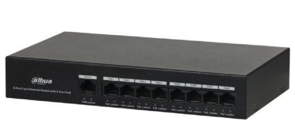 8 Port PoE 10/100Mbps Switch PoE DAHUA PFS3009-8ET-65
