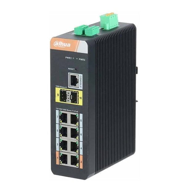 8 Port PoE 10/100/1000Mbps Switch PoE DAHUA PFS4210-8GT-DP
