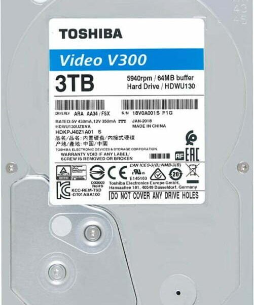 Ổ cứng chuyên Camera 3TB HDD TOSHIBA HDWU130UZSVA