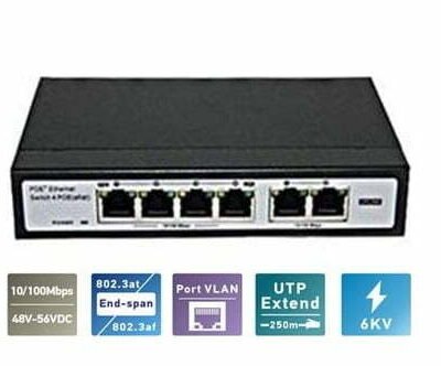 4 Port PoE 10/100Mbps Switch PoE HIKVISION SH-1004P-E