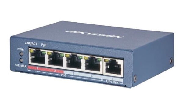 4 Port PoE 10/100Mbps Switch PoE HIKVISION DS-3E0105P-E(B)