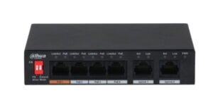 6 Port PoE 10/100Mbps Unmanaged Desktop Switch DAHUA DH-PFS3006-4ET-60