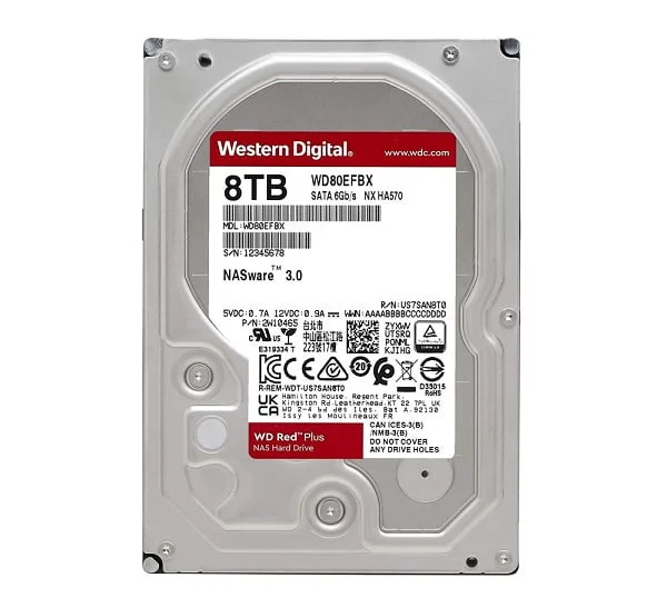 Ổ cứng chuyên Camera 8TB Western Red Plus WD80EFBX