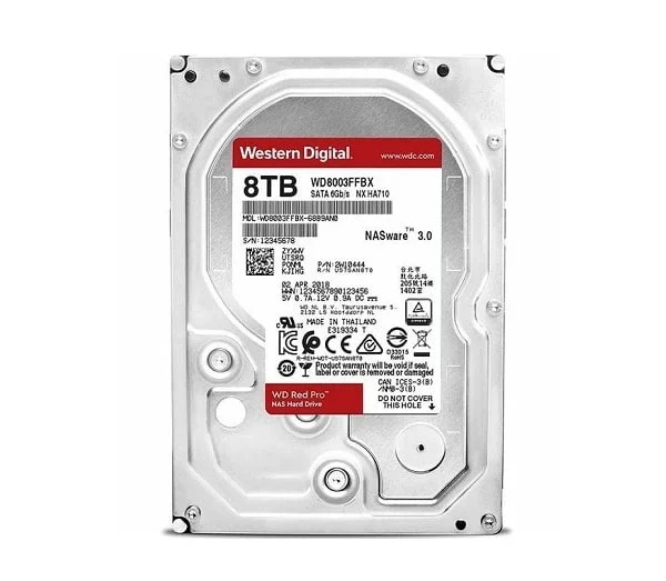Ổ cứng chuyên Camera 8TB Western Red Pro WD8003FFBX