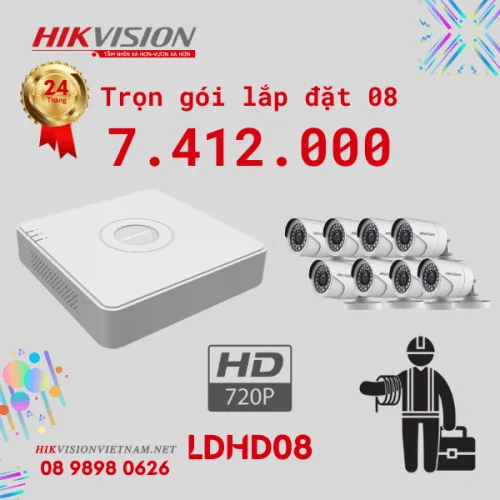 Alternative view of TRỌN GÓI 08 CAMERA HD HIVISION CHÍNH HÃNG 100%