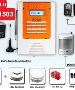 Bộ Báo Động Chống Trộm Cao Cấp Không Dây Qua Sim GSM 4 báo động + 4 báo cháy