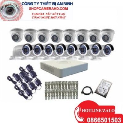 TRỌN BỘ 16 CAMERA HIKVISION 1.0 MPX (CHO  NHÀ Ở VÀ NHÀ TRỌ )