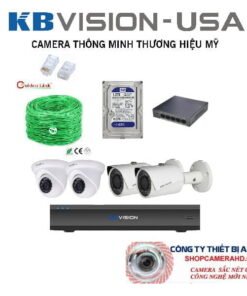 Alternative view of TRỌN BỘ 4 CAMERA IP PoE KBVISION 2.0MP FULL HD