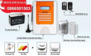LẮP ĐẶT TRỌN GÓI BỘ 2 BÁO TRỘM, 2 BÁO CHÁY DÙNG SIM