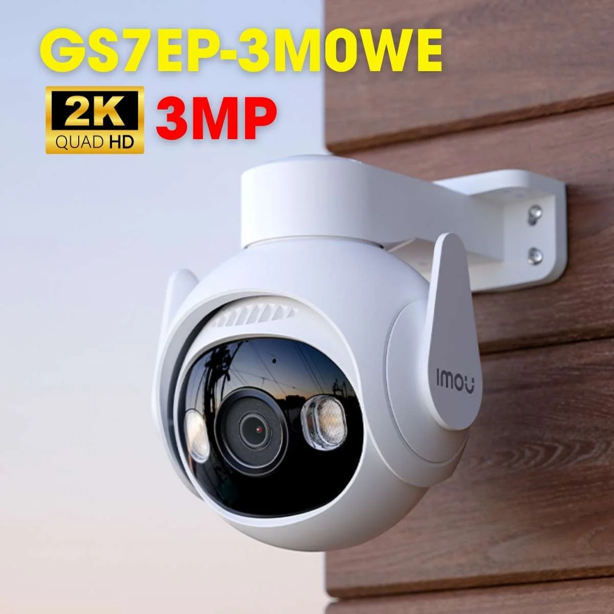 Camera Wifi Ngoài Trời 360 3mp IMOU IPC-GS7EP-3M0WE Tích Hợp Mic Và Loa,Bật Đèn và Hú còi