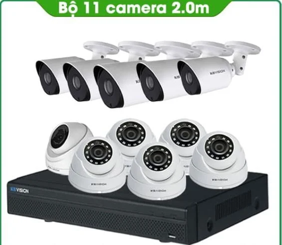 TRỌN BỘ 11 CAMERA KBVISION 2.0MP THƯƠNG HIỆU MỸ