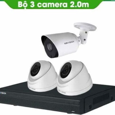 TRỌN BỘ 3 CAMERA KBVISION 2.0MP THƯƠNG HIỆU MỸ