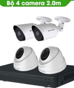 TRỌN BỘ 4 CAMERA KBVISION 2.0MP THƯƠNG HIỆU MỸ