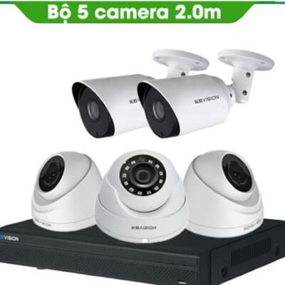 TRỌN BỘ 5 CAMERA KBVISION 2.0MP