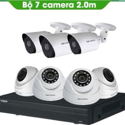 TRỌN BỘ 7 CAMERA KBVISION 2.0MP THƯƠNG HIỆU MỸ