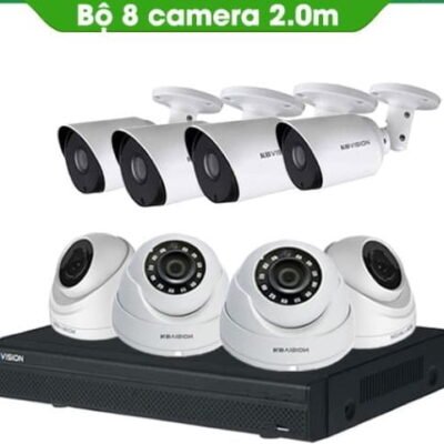 TRỌN BỘ 8 CAMERA KBVISION 2.0MP THƯƠNG HIỆU MỸ