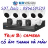 TRỌN BỘ CAMERA CÓ MÀU VÀ ÂM THANH KBVISION 2.0MP giá rẻ