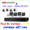 Trọn Bộ Camera Nét Cao 5MP Hikvision Có Ghi Âm