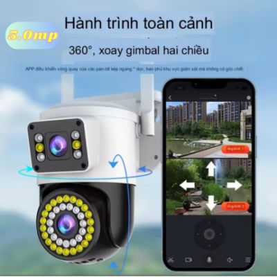 Camera Wifi 5mp yoosee YS2in1 ( Q42D ) 2 Mắt