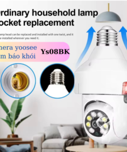 Camera Wifi 2.0mp Yoosee ip wifi Ys08BK Bóng Đèn Báo Khói
