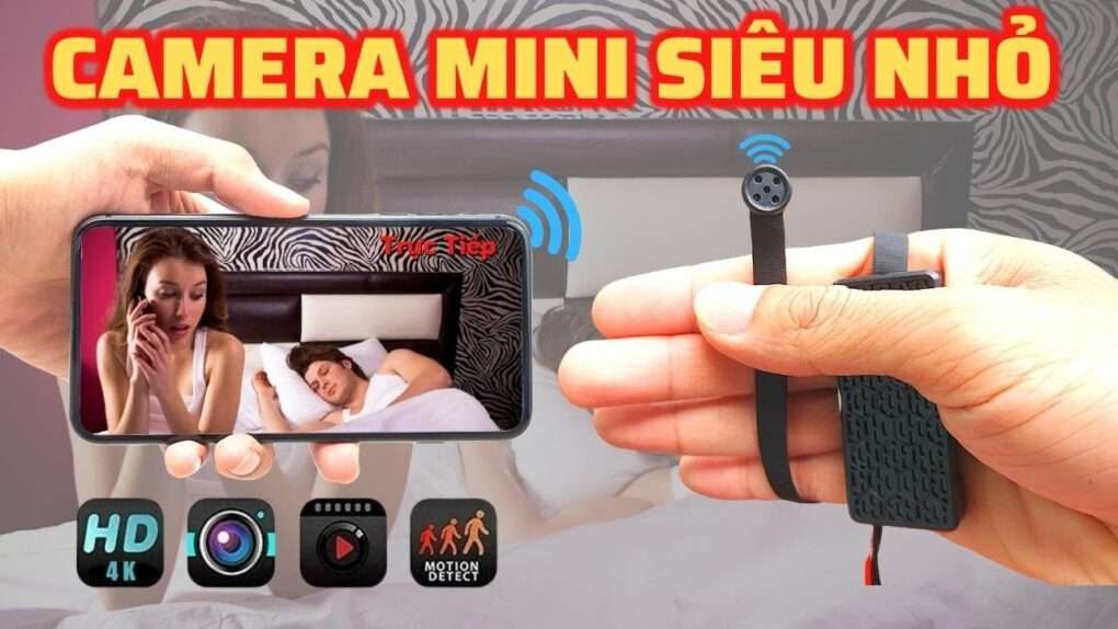 Camera Mini Siêu Nhỏ Dễ Dàng Ngụy Trang Giấu Kín Xem Trực Tiếp Từ Xa Qua Điện Thoại