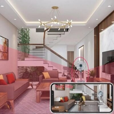 Giá Camera Ngụy Trang Quạt Điện Cây Có Điều Khiển Bí Mật