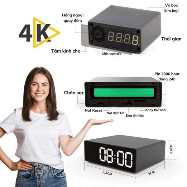 Gia camera mini an ninh Dong Ho De Ban T13Pro bảo mật 1 1