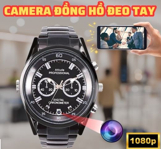 Giá Camera ngụy trang đồng hồ đeo tay dây kim loại S13 bí mật