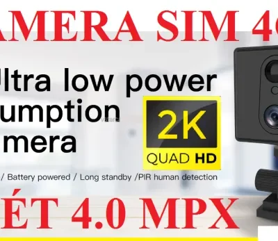 Camera 4g 2k 4.0mp Dùng Sim 4g TÍch HỢp Pin Không Cần Wifi, Kết Nối Xem điện Thoại