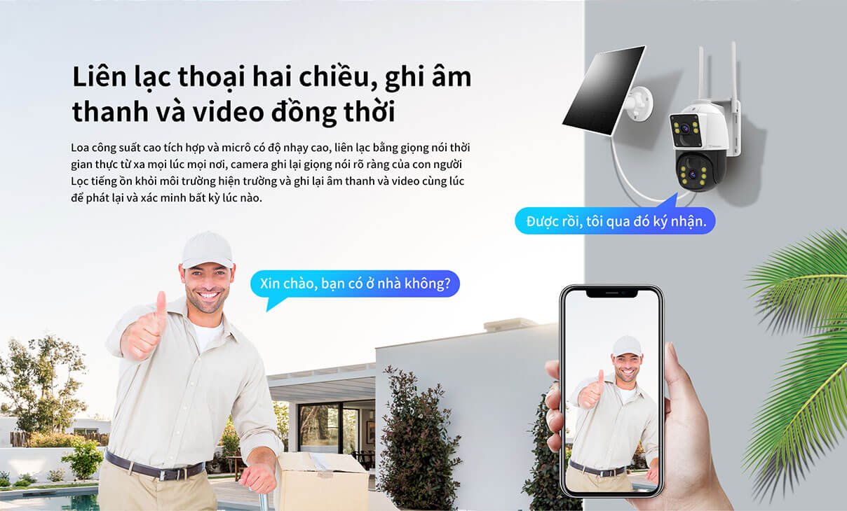 Camera Dùng Sim 4g Pin Năng Lượng Mặt Trời