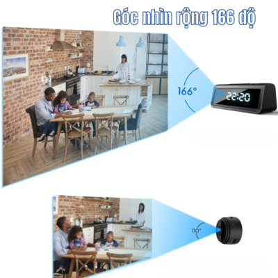 camera mini an ninh Dong Ho De Ban Wifi Xem Dem T22 4