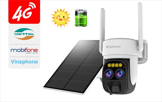 Camera Xoay 360 4g Năng Lượng Mặt Trời