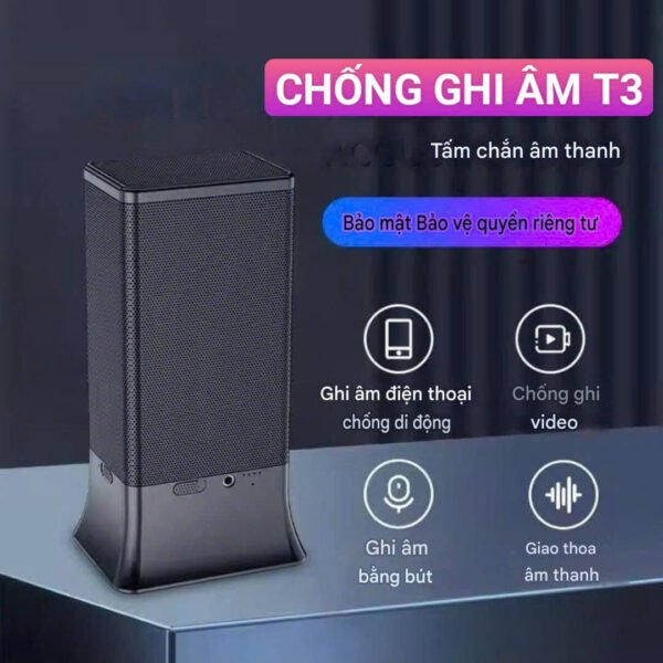 Thiết Bị Phá Sóng Chống Ghi Âm T3 – Bảo Vệ Cuộc Trò Chuyện Riêng Tư Bằng Siêu Âm, Phủ 360° (4)