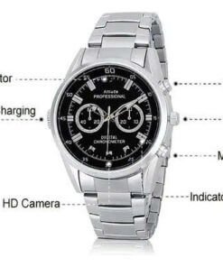 đồng Hồ Camera đeo Tay Dây Bạc Kim Loại đồng Hồ Camera đeo Tay Dây Bạc Kim Loại