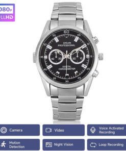 đồng Hồ Camera đeo Tay Dây Bạc Kim Loại đồng Hồ Camera đeo Tay Dây Bạc Kim Loại