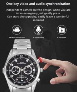 đồng Hồ Camera đeo Tay Dây Bạc Kim Loại đồng Hồ Camera đeo Tay Dây Bạc Kim Loại