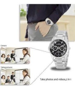 đồng Hồ Camera đeo Tay Dây Bạc Kim Loại