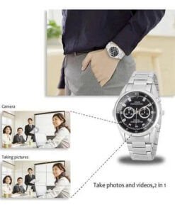 đồng Hồ Camera đeo Tay Dây Bạc Kim Loại đồng Hồ Camera đeo Tay Dây Bạc Kim Loại