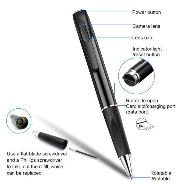 camera mini an ninh But V10 Wifi 1080P Cai Dat Xem Tu Xa 2036