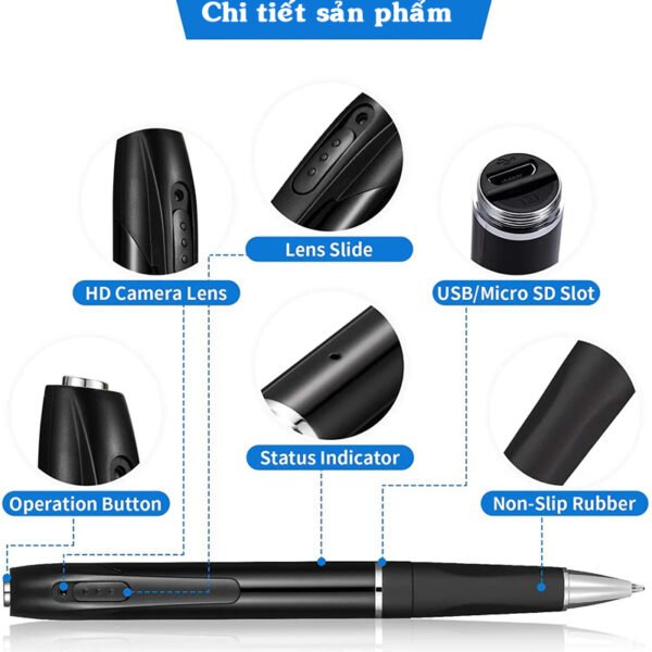 camera mini an ninh But V10 Wifi 1080P Cai Dat Xem Tu Xa 2040